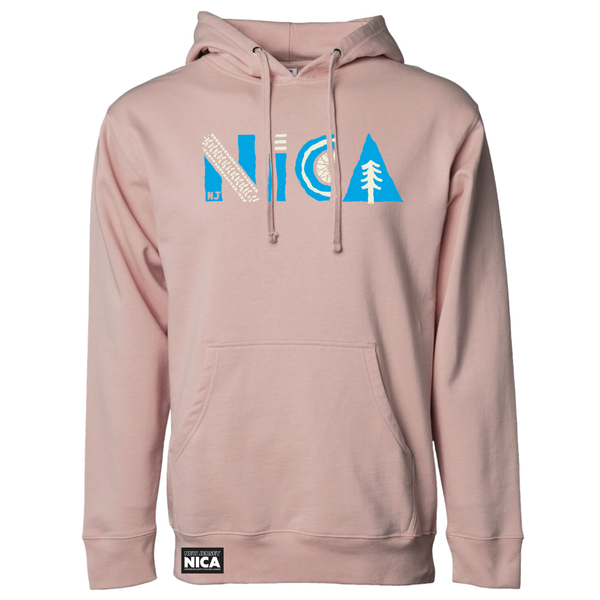 New Jersey NICA Spokes and Treads Hoodie - Dusty Pink