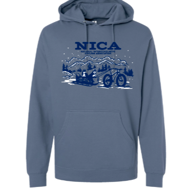 NICA Holiday Happy Huskies Hoodie - Storm Blue