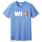 Wisconsin NICA Badge Tee - Heather Columbia Blue