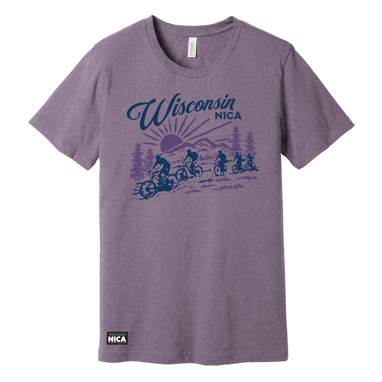 Wisconsin NICA Party Train Tee - Heather Purple