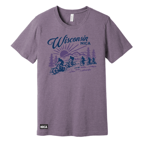 Wisconsin NICA Party Train Tee - Heather Purple
