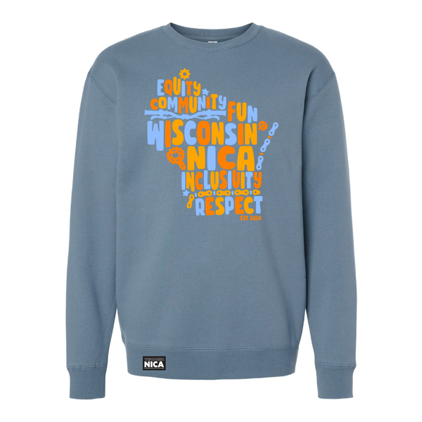 Wisconsin NICA Values First Sweatshirts - Storm Blue