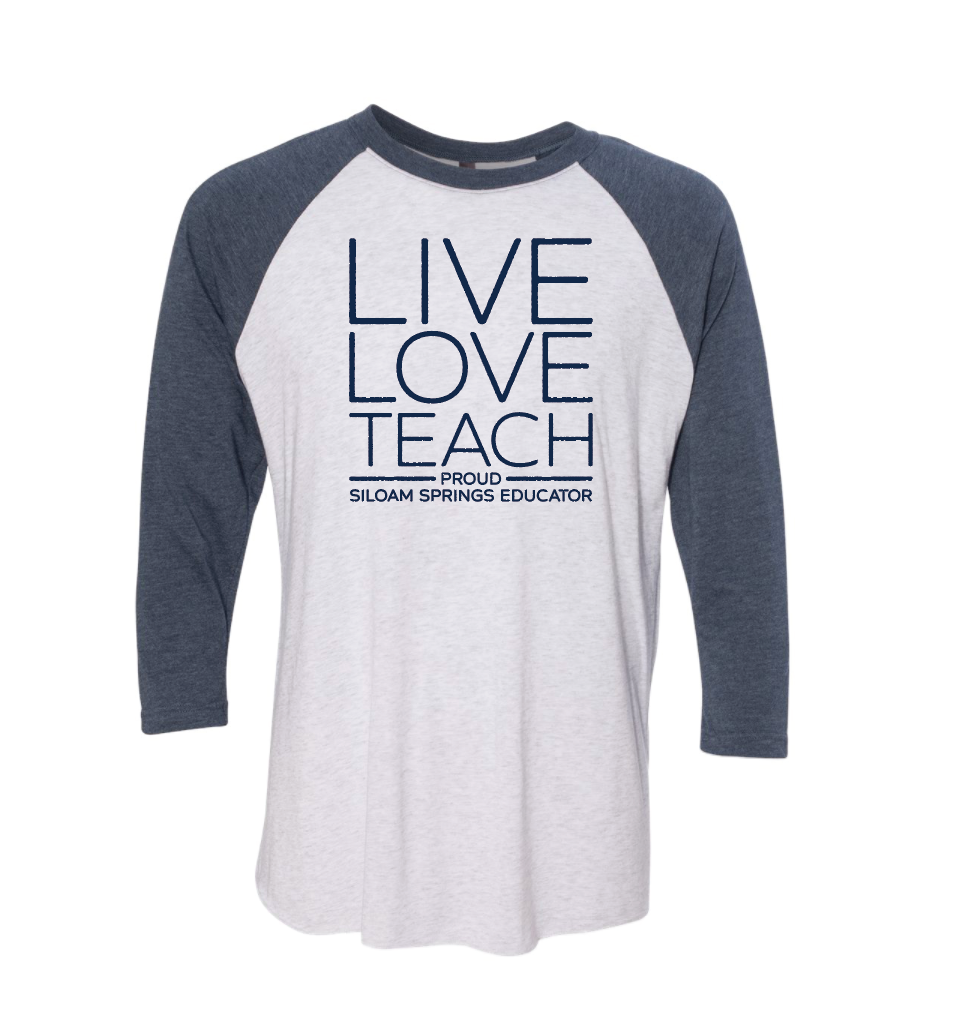 Live Love Teach Raglan